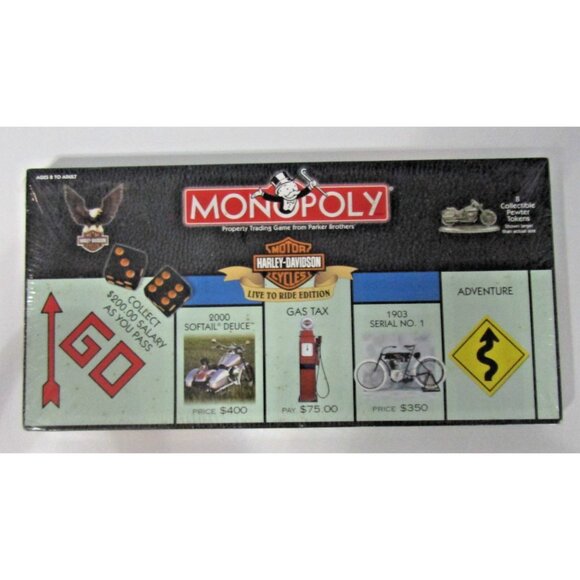 Monopoly Harley-Davidson Live to Ride Edition Parker Brothers 2000 Sealed New - Picture 12 of 12